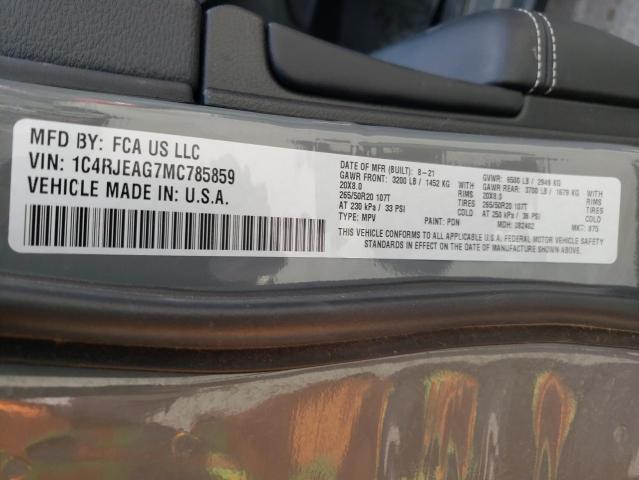 1C4RJEAG7MC785859 Jeep Grand Cherokee Laredo