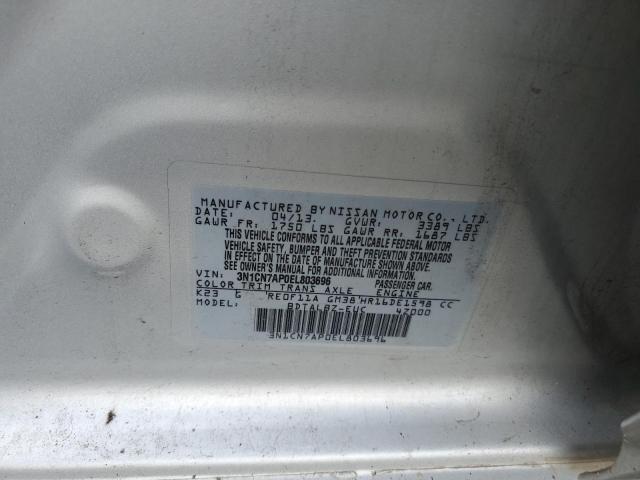 3N1CN7AP0EL803696 Nissan VERSA S