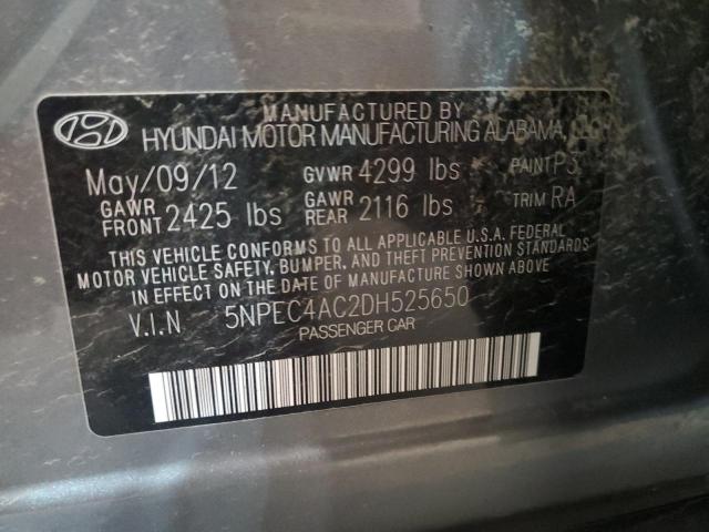 VIN 5NPEC4AC2DH525650 2013 HYUNDAI SONATA no.12