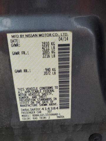 1N4AL3AP2EC414384 Nissan ALTIMA 2.5