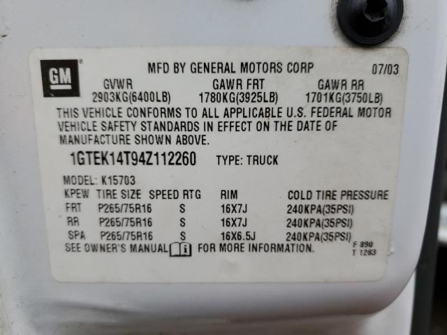 1GTEK14T94Z112260 GMC New Sierra K1500