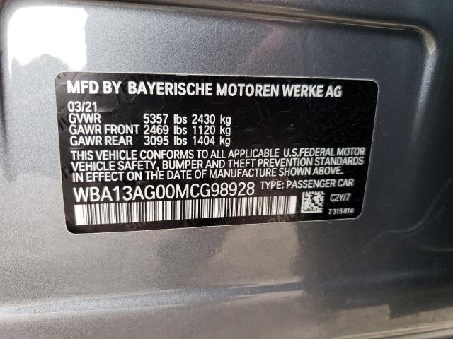 WBA13AG00MCG98928 BMW 530e
