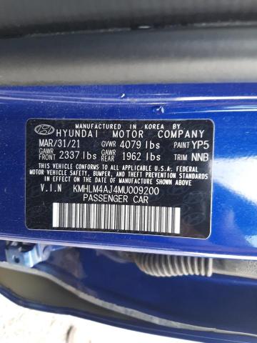 2021 HYUNDAI ELANTRA BL - KMHLM4AJ4MU009200
