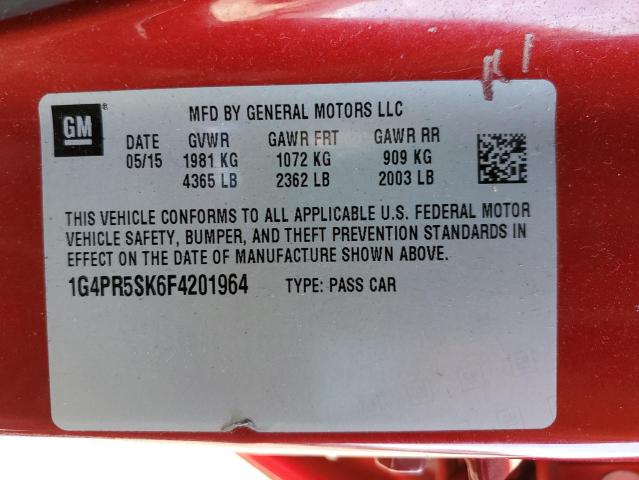 2015 BUICK VERANO CON - 1G4PR5SK6F4201964