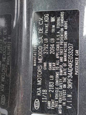 3KPF34AD4KE053207 KIA Forte Gt Line