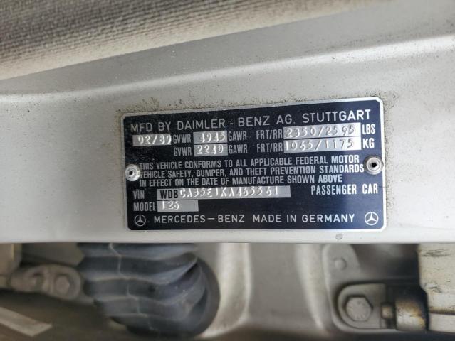 WDBCA35E1KA465561 1989 Mercedes-Benz 420 Sel