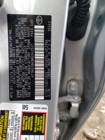 4T1K61BK9MU042527 Toyota CAMRY XSE