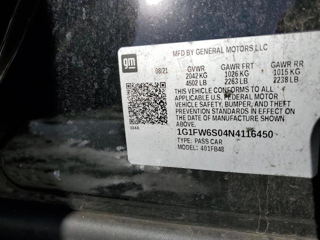 2022 CHEVROLET BOLT EV 1L 1G1FW6S04N4116450