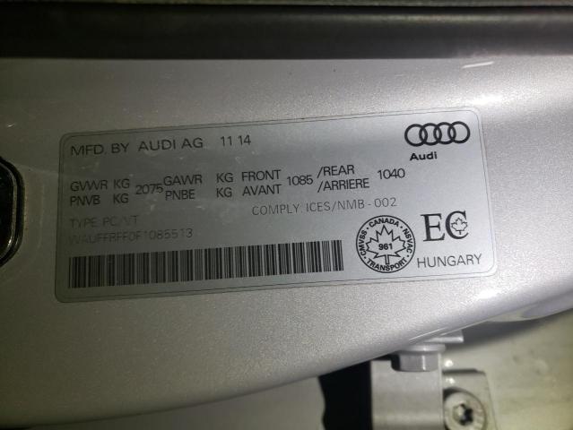 2015 AUDI A3 WAUFFRFF0F1085513