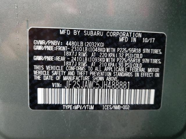 JF2SJAWC5JH488881 Subaru Forester 2.5i Touring