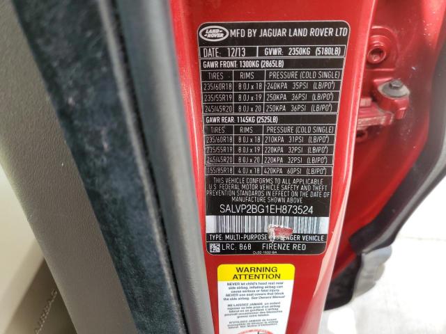 SALVP2BG1EH873524 Land Rover Range Rover Evoque Pure Plus