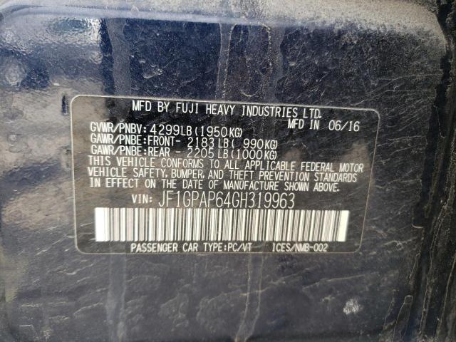 JF1GPAP64GH319963 Subaru Impreza Sport Premium