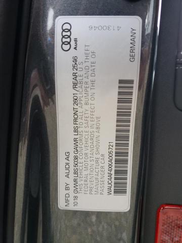 2019 AUDI S4 PRESTIG - WAUC4AF4XKA005721