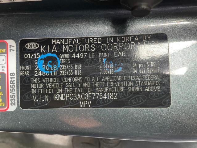 KNDPC3AC3F7764182 KIA Sportage Ex