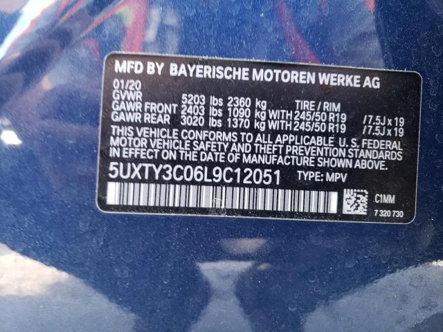 5UXTY3C06L9C12051 2020 BMW X3, photo no. 13