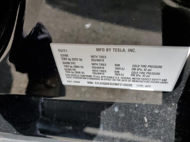 5YJYGDED2MF210690 Tesla Model Y