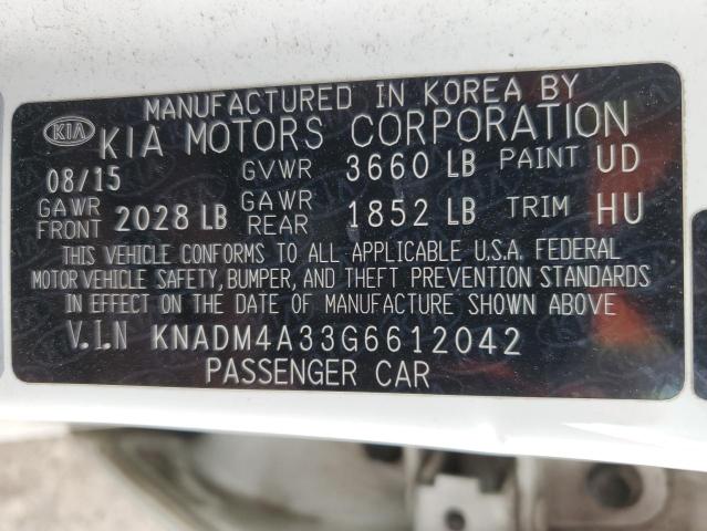 KNADM4A33G6612042 KIA RIO LX
