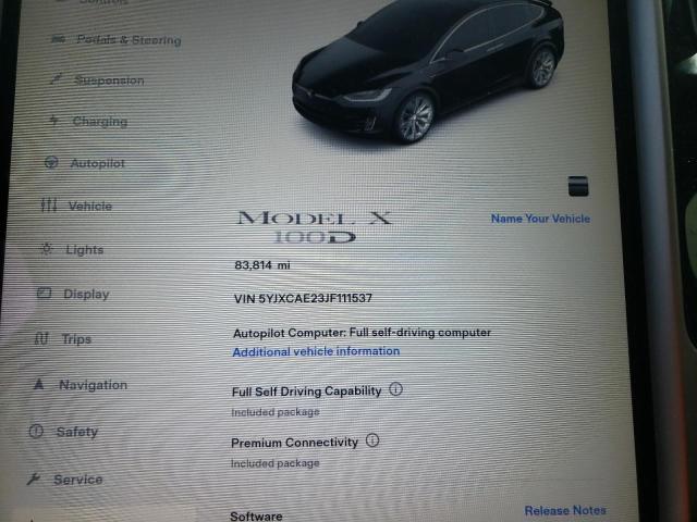 5YJXCAE23JF111537 Tesla MODEL X