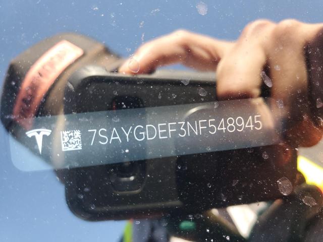 7SAYGDEF3NF548945 Tesla Model Y