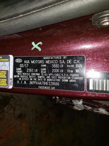 3KPFK4A79HE128666 KIA FORTE LX