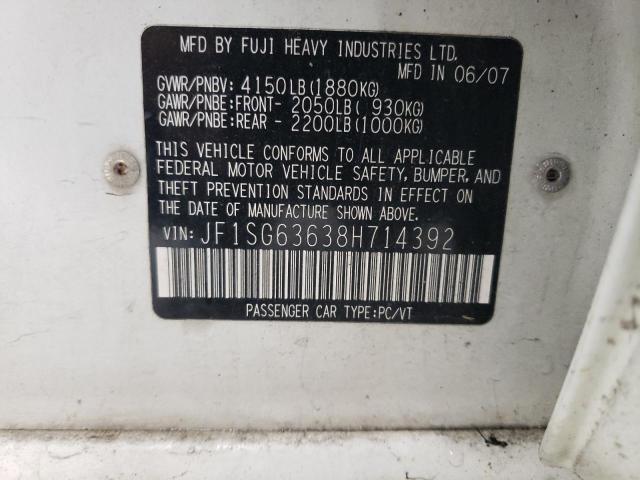 JF1SG63638H714392 Subaru Forester 2.5x