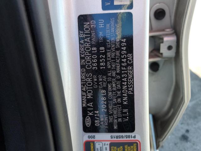 KNADN4A31F6459494 KIA RIO EX