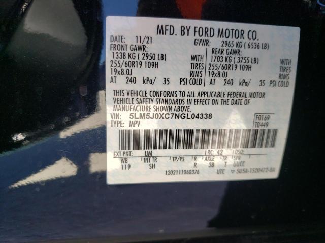2022 LINCOLN AVIATOR 5LM5J0XC7NGL04338