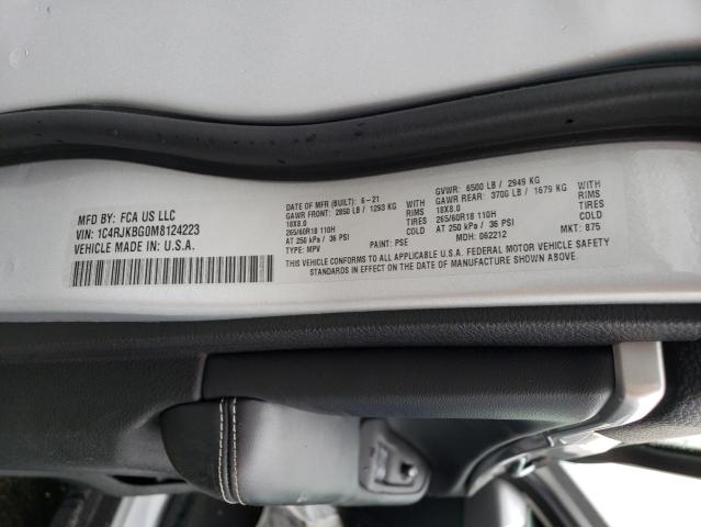 1C4RJKBG0M8124223 Jeep Grand Cherokee L Limited
