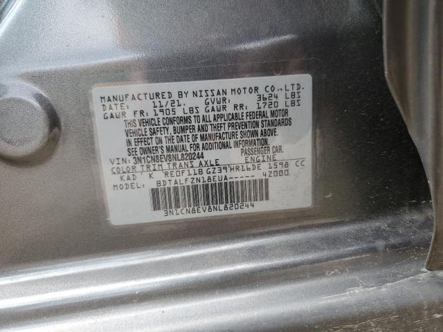 3N1CN8EV8NL820244 Nissan VERSA SV
