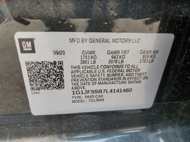 2020 CHEVROLET SONIC PREM - 1G1JF5SB7L4141460