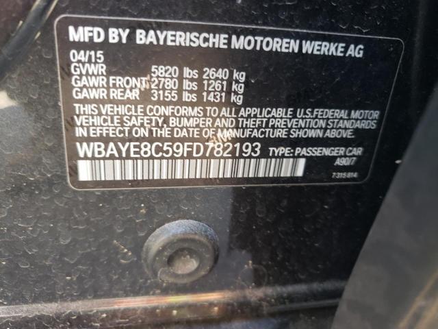 2015 BMW 750 - WBAYE8C59FD782193