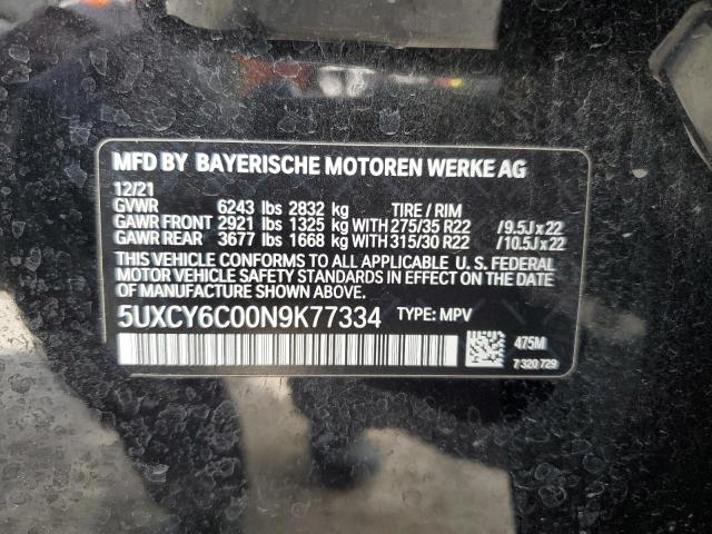 5UXCY6C00N9K77334 BMW X6 Xdrive40i