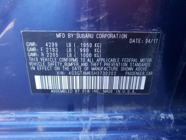 4S3GTAM65H3730202 Subaru Impreza Sport