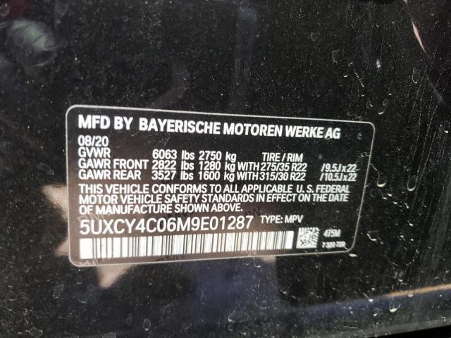 VIN 5UXCY4C06M9E01287 2021 BMW X6, Sdrive 40I no.13