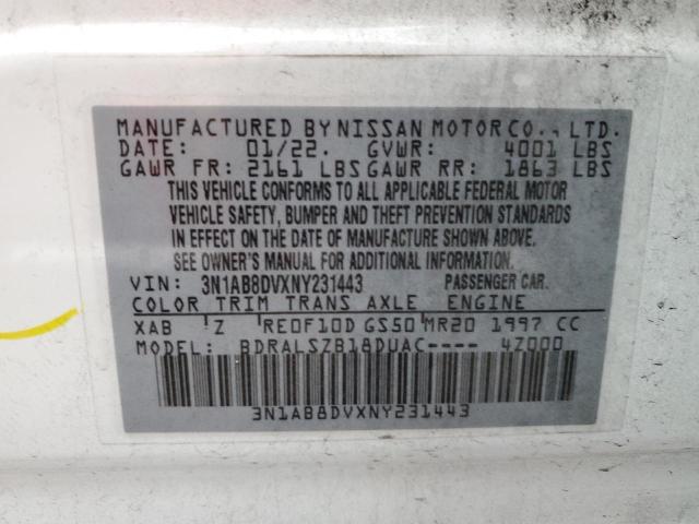 3N1AB8DVXNY231443 Nissan SENTRA SR
