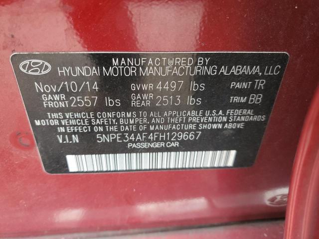 2015 HYUNDAI SONATA SPO - 5NPE34AF4FH129667