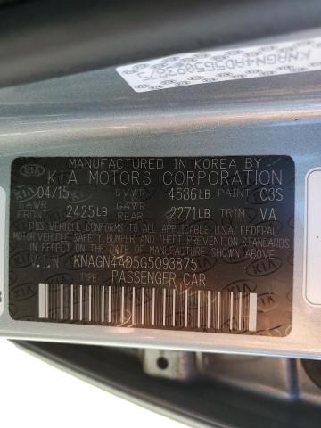 KNAGN4AD5G5093875 KIA OPTIMA HYBRID