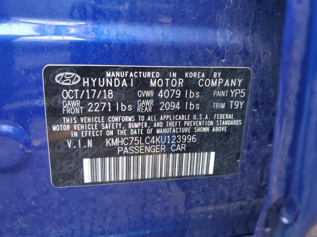 2019 HYUNDAI IONIQ SEL - KMHC75LC4KU123996