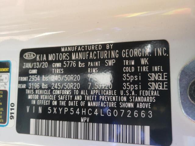 5XYP54HC4LG072663 KIA Telluride Sx