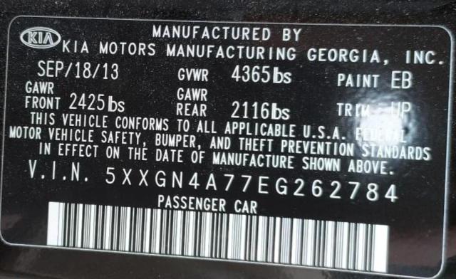 5XXGN4A77EG262784 KIA OPTIMA EX