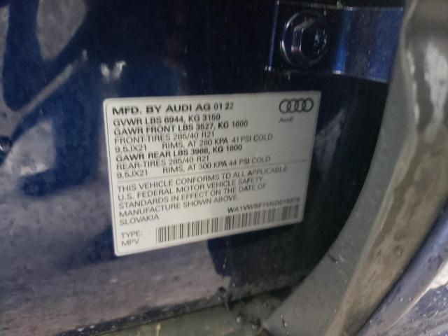 2022 AUDI SQ7 PRESTI WA1VWBF75ND010375