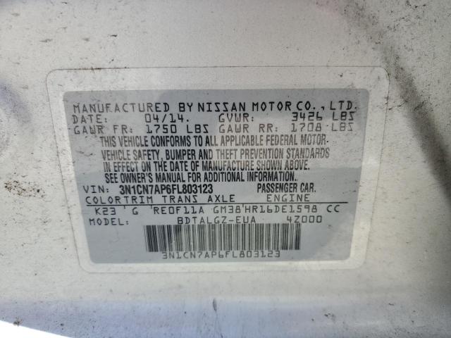 2015 NISSAN VERSA SL W - 3N1CN7AP6FL803123