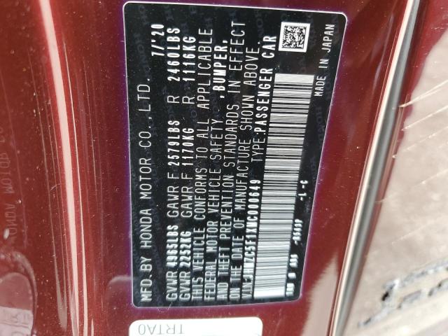 2021 HONDA CLARITY - JHMZC5F1XMC000649