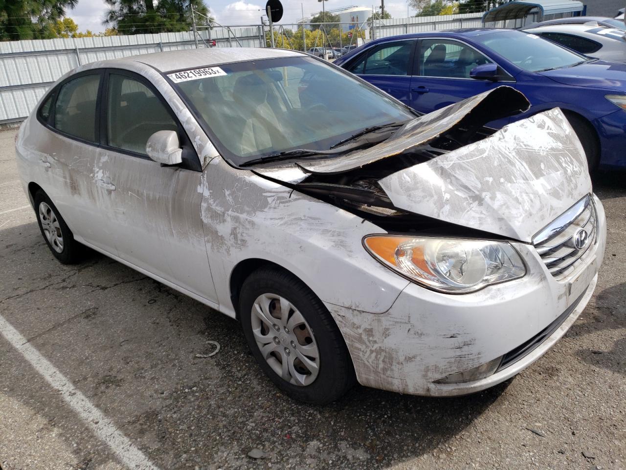 KMHDU4AD2AU085377 2010 Hyundai Elantra Blue