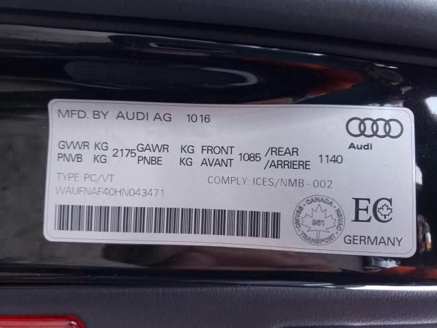 WAUFNAF40HN043471 2017 AUDI A4 - Image 12