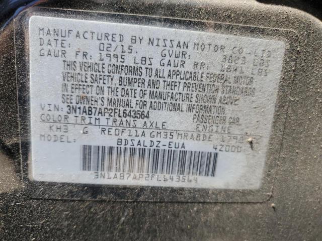 2015 NISSAN SENTRA S - 3N1AB7AP2FL643564