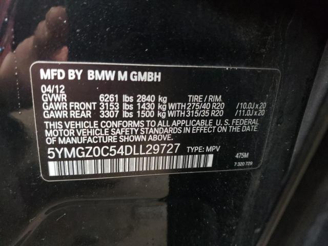 VIN 5YMGZ0C54DLL29727 2013 BMW X6, M no.13