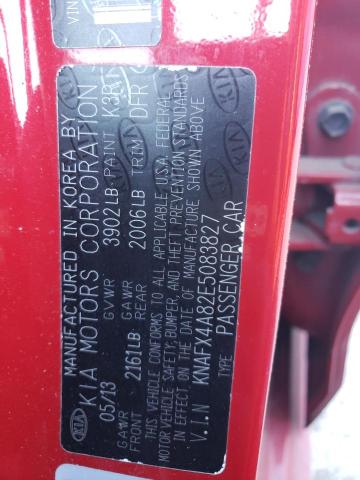 KNAFX4A82E5083827 KIA FORTE EX