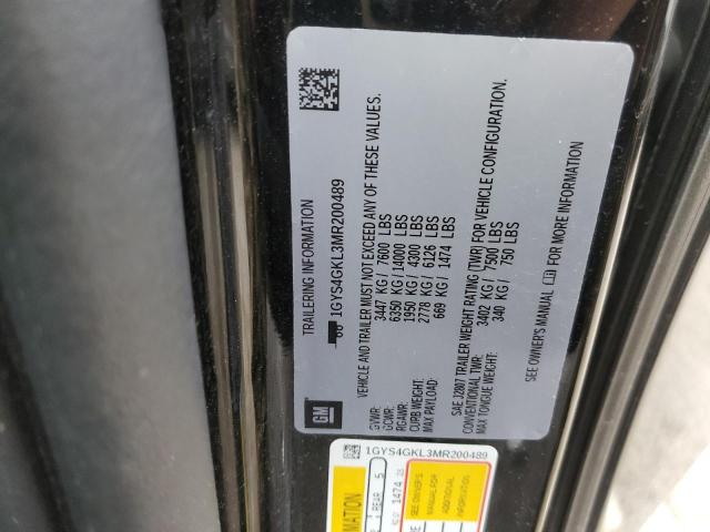 2021 CADILLAC ESCALADE S - 1GYS4GKL3MR200489