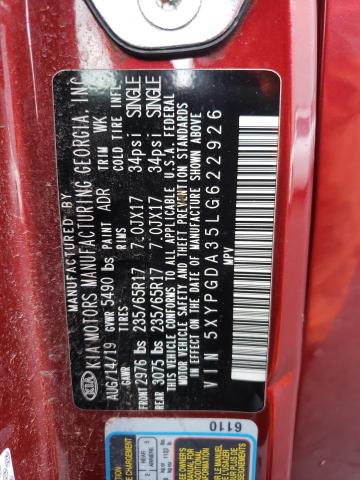 5XYPGDA35LG622926 KIA SORENTO L